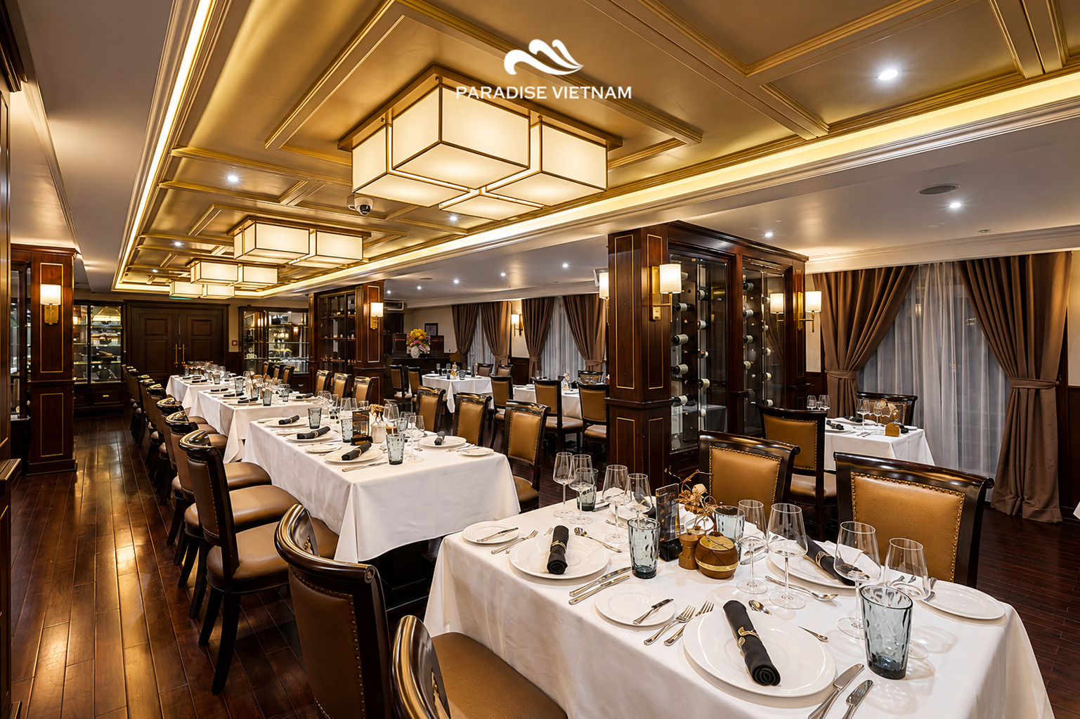 international delicacies on a Halong Bay party cruise