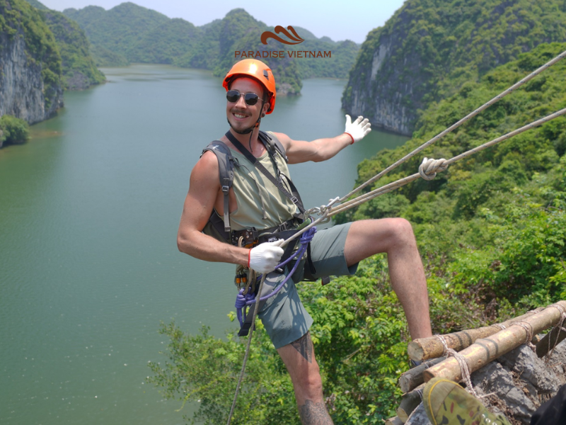 Rock climbing and hiking are among the most exciting things to do in Halong Bay