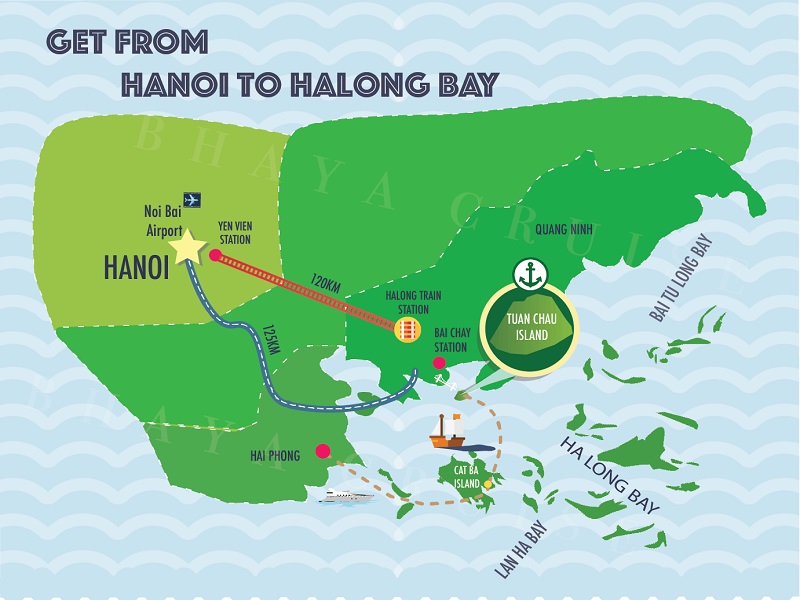 From Hanoi to Halong Bay, you can travel by many different means